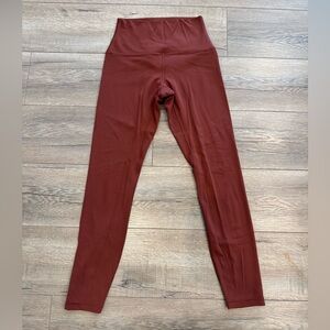 CRZ YOGA High-Waist Sculpting Leggings in Deep Burgundy